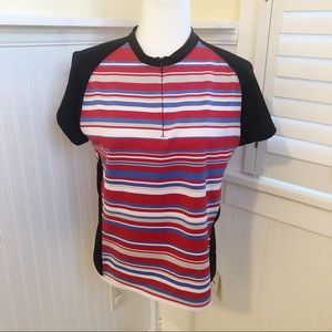 Pearl Izumi 1/4 Zip Striped Cycling/Running Shirt